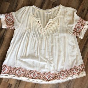 Embroidered boho top
